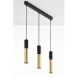 Lustra moderna neagra-aurie detalii sferice negre 3xGU10/60W Alas 2007 Jupiter